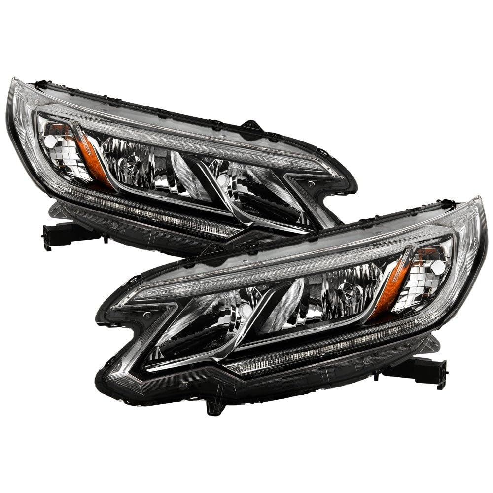 Honda CRV 2015-2016 Spyder (OE) Halogen with DRL LED Models Only - OEM Style Headlights - Low Beam-H11(Not Included) ; High Beam-9005(Not Included) ; Signal-7444NA(Not Included) - Left