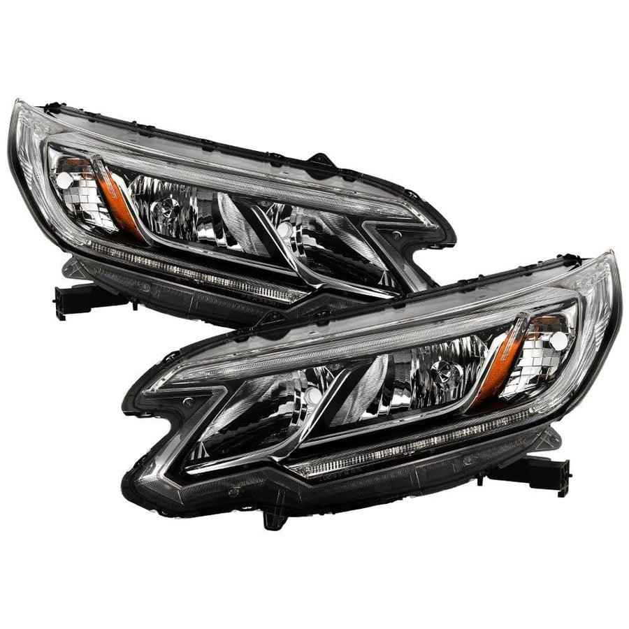 Honda CRV 2015-2016 Spyder (OE) Halogen with DRL LED Models Only - OEM Style Headlights - Low Beam-H11(Not Included) ; High Beam-9005(Not Included) ; Signal-7444NA(Not Included) - Left