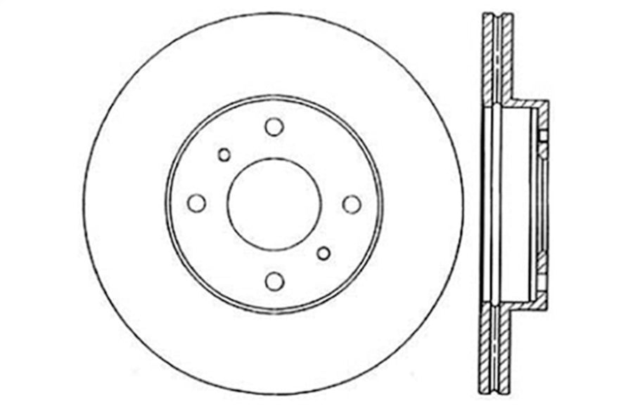 Sport Drilled/Slotted Brake Rotor StopTech 127.42055R (Front Right), 1 Pack
