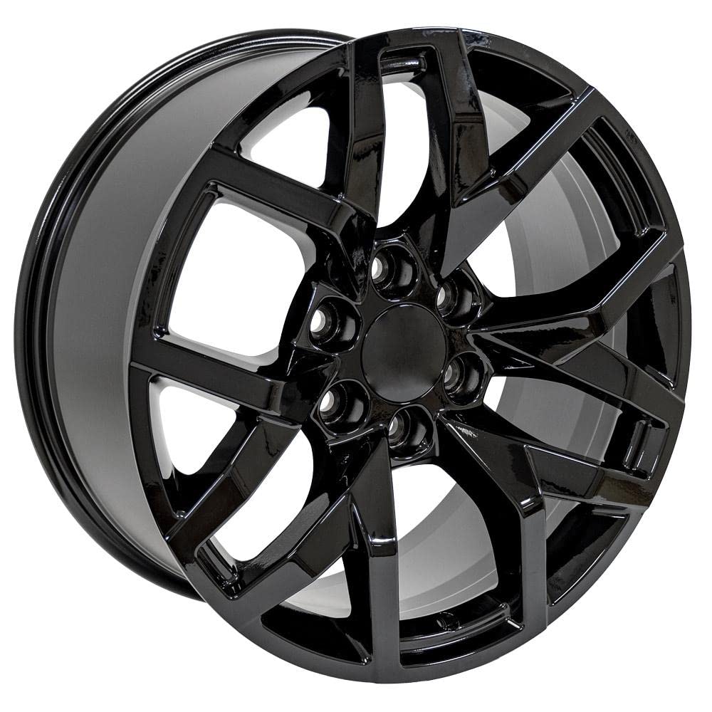20 Inch OE Wheels CV66 Rim Fits Suburban 1500 Z71 Style 6x139.7 20x9 Gloss Black - Hollander 14076 (1)