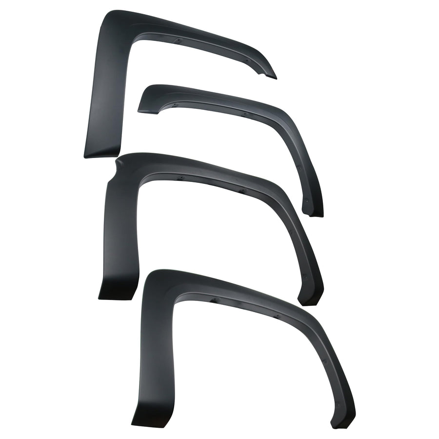 OE Factory Style Black Black Horse Fender Flares Compatible with 07-13 Chevrolet Silverado 1500|2007-2013 Chevrolet Silverado 2500 HD|2007-2013 Chevrolet Silverado 3500 HD-FOESI07S