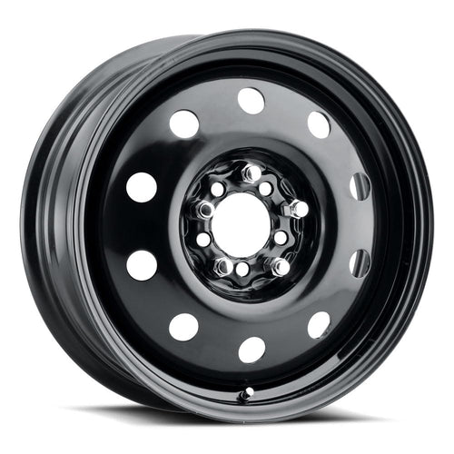 Allied 83B Black Mod FWD 16X6" 5X100 & 5X115 Bolt Patterns +35mm Offset 4.88" BS Satin Black Passenger Car Wheel, Bolt-on OE Replacement, Car Mods, FWD, AWD, SUV and CUV Steel Wheel