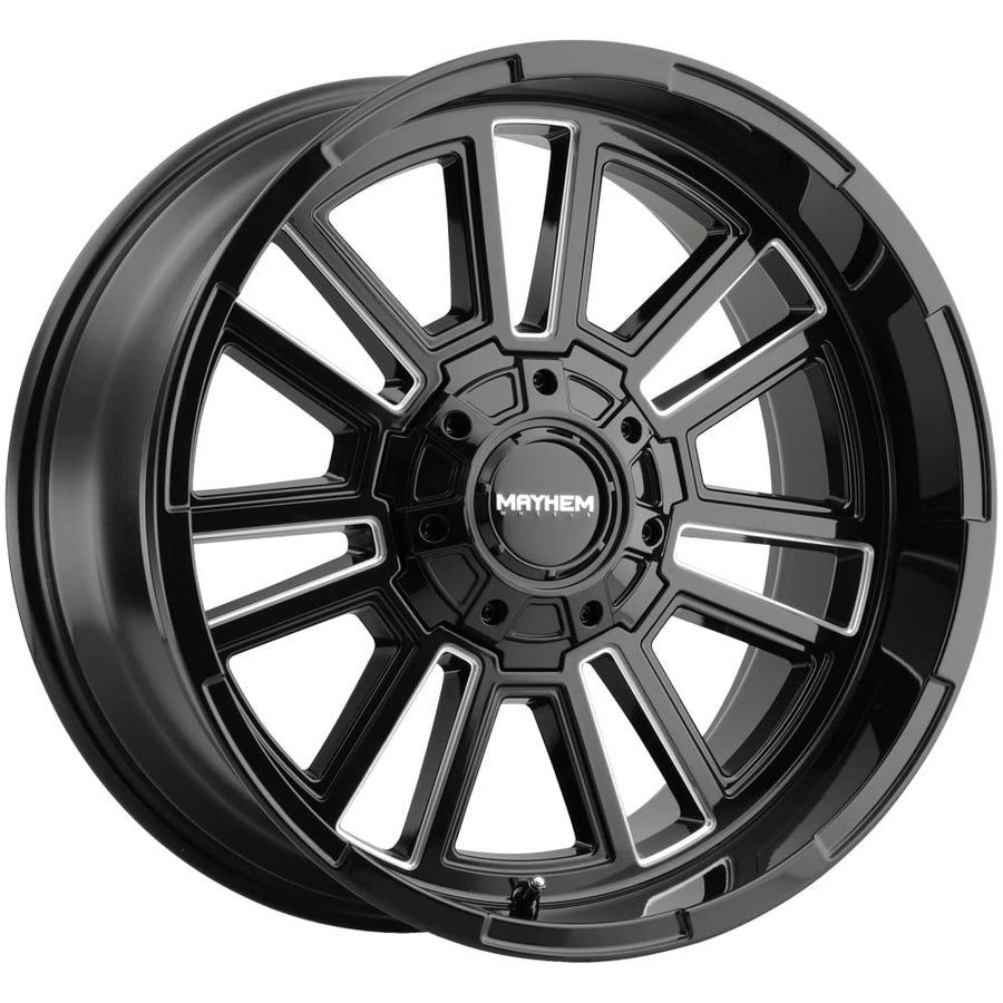Apollo Mayhem 8115 Gloss Black/Milled Wheel (20 x 9. inches /6 x 135 mm, 0 mm Offset)