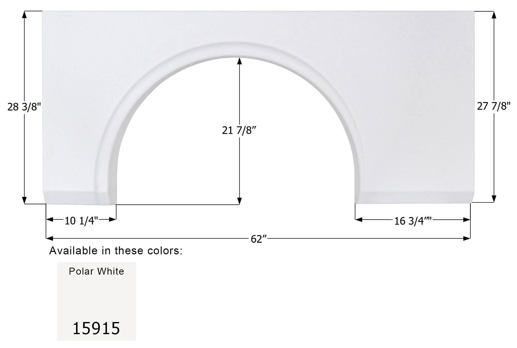 Single Axle Fender Skirt ICON 15917 FS5917 - Unpainted