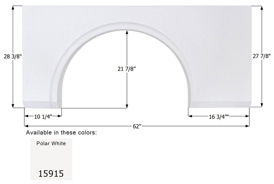 Single Axle Fender Skirt ICON 15917 FS5917 - Unpainted