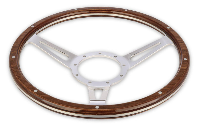 Cobra Style Scott Drake Wood & Aluminum 14" 9 Hole Steering Wheel S1MS-3600-WG-14