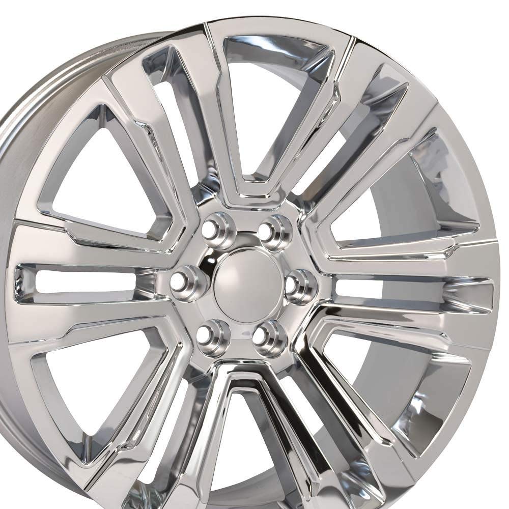 22 Inch OE Wheels CV44 Rim Fits Yukon Denali Style 6x139.7 22x9 Chrome - Hollander 5822 (1)
