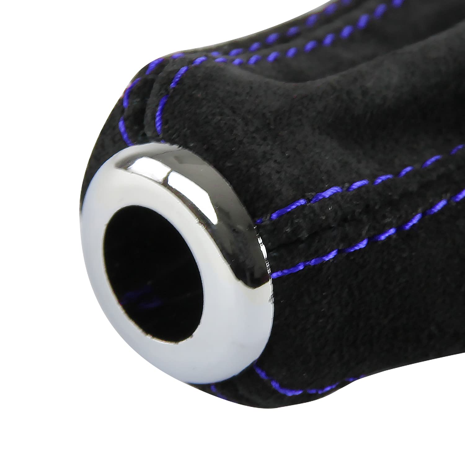 5 Sp Suede Leather SPEC-D TUNING Manual Shift Boot Cover W/Blue Stitch Trim Compatible with Honda Civic, Acura Integra