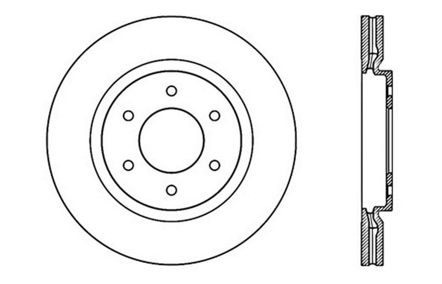 Sport Drilled/Slotted Brake Rotor StopTech 127.42099L (Front Left), 1 Pack