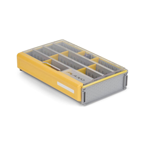 Plano 3700 EDGE Premium Deep Tackle Utility Box, Clear and Yellow, Waterproof and Rust-Resistant Bait and Terminal Tackle Storage Organization Box