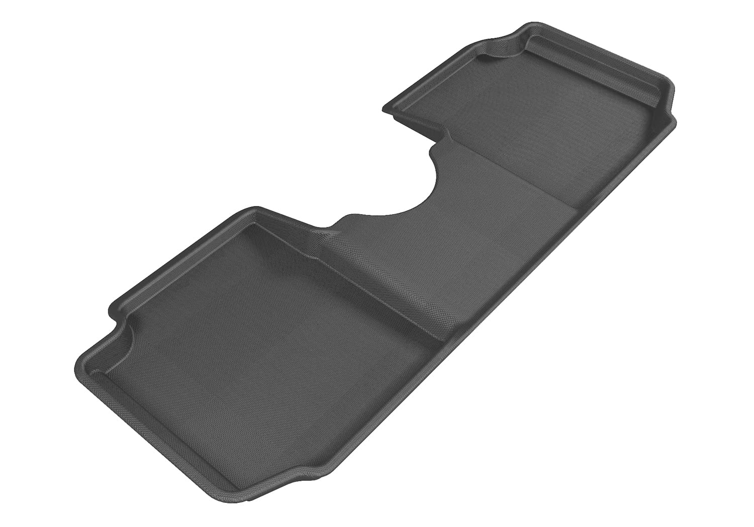 Second Row 3D MAXpider Custom Fit All-Weather Floor Mat for Select Fiat 500L Models - Kagu Rubber (Black)
