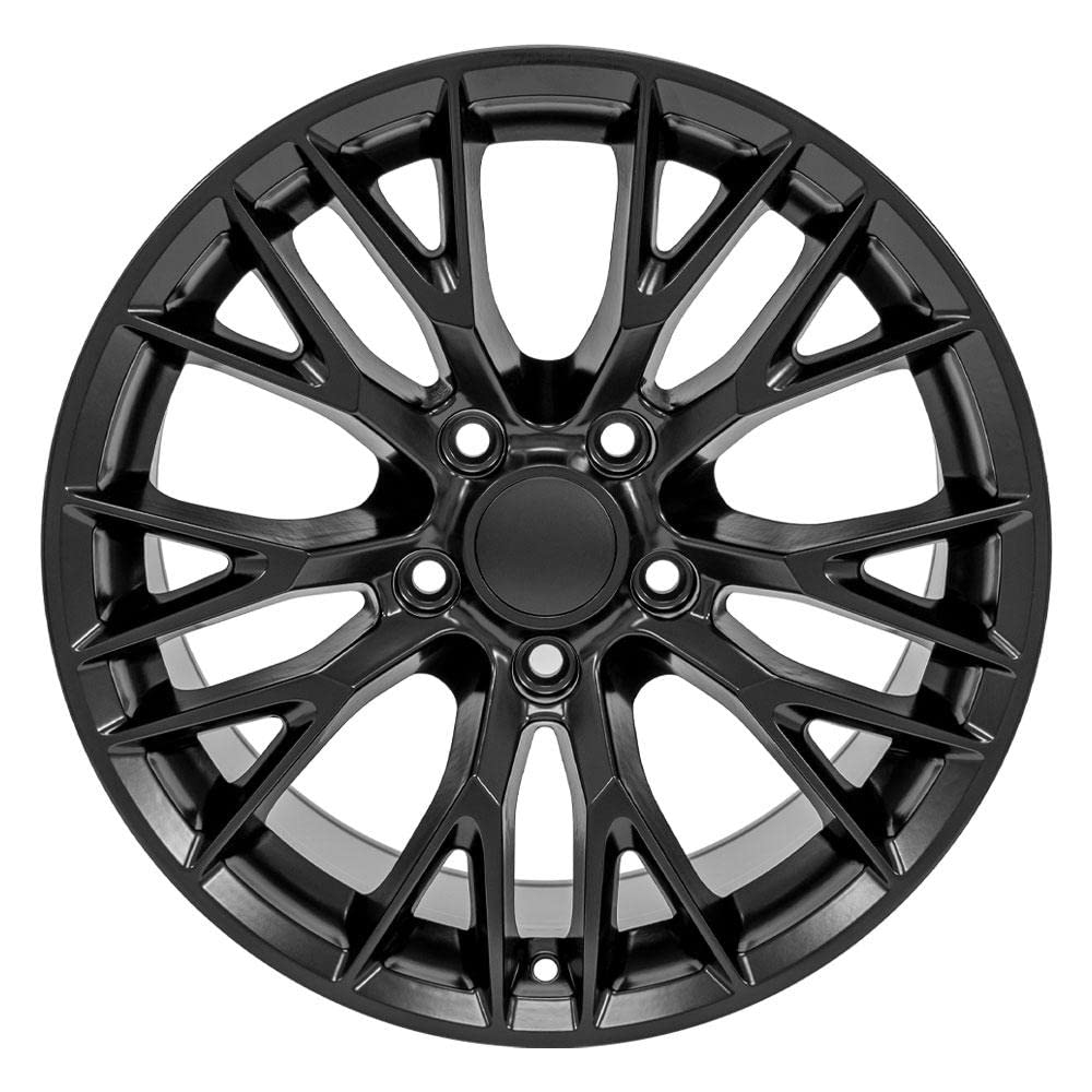 CV22 OE Wheels 17 Inch Rim Fits Corvette C7 Z06 Style 5x120.65 17x9.5 Satin Black - Hollander 5734 (1)