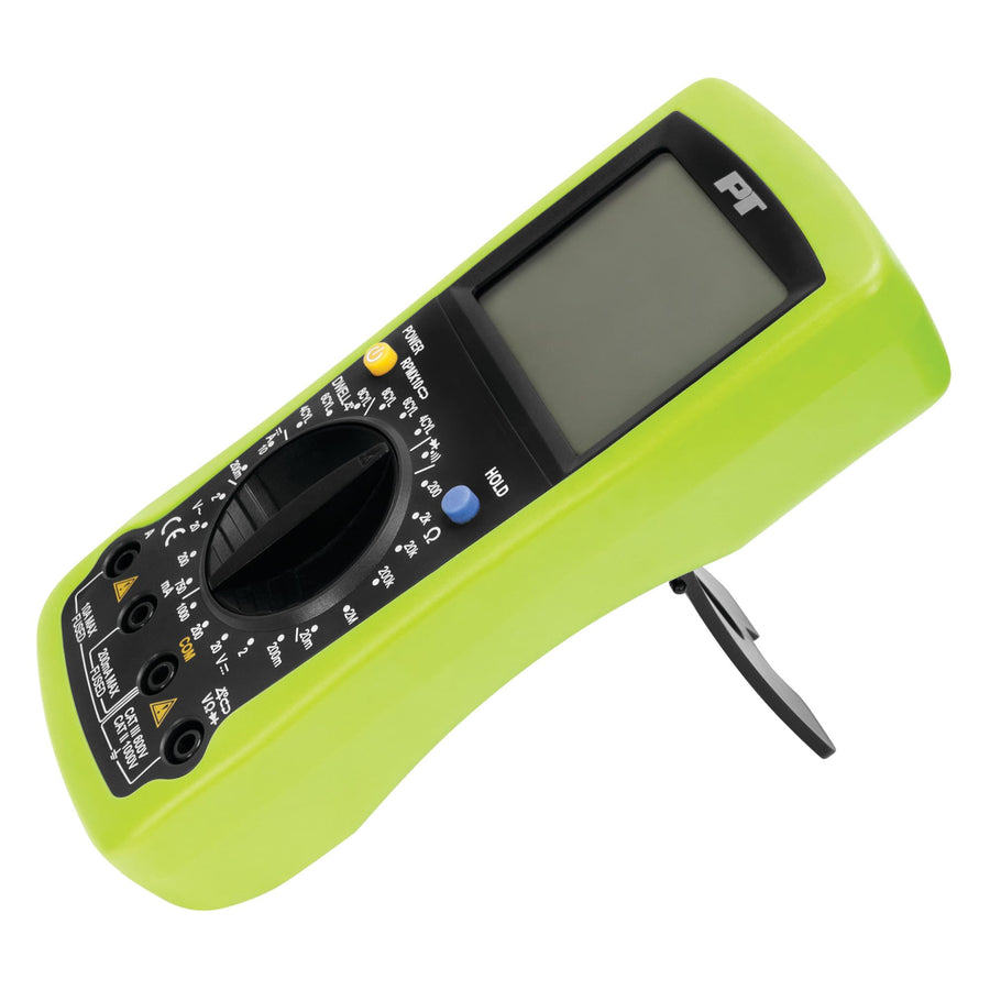 Automotive Digital Multimeter Performance Tool W2972 with Large LCD Display and UL Listed Probes for Standard Electrical Testing on Cars and Benches