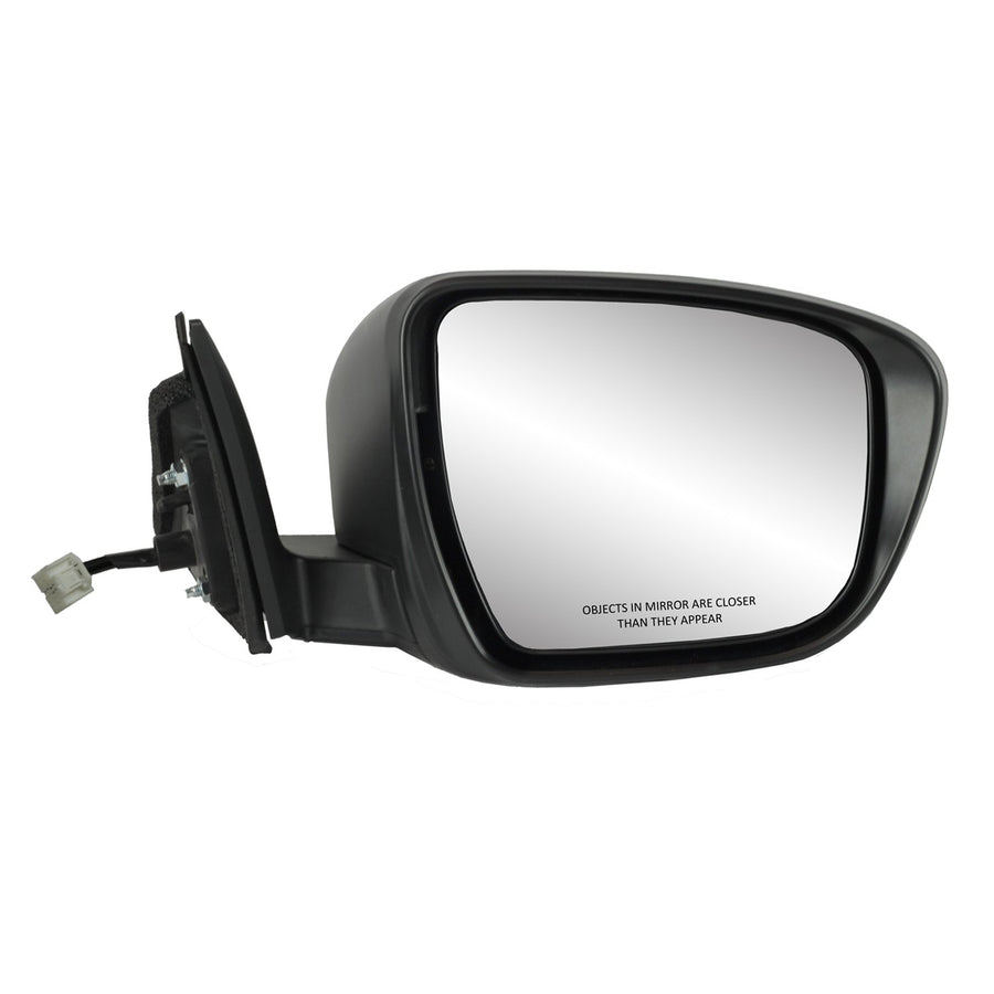 68135N Fit System Passenger Side Mirror for Nissan Rogue US, Korea and Japan Built, Textured Black w/PTM Cover, Foldaway, Power