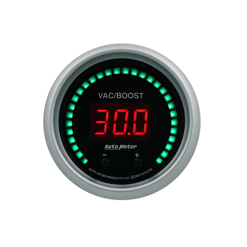 Auto Meter Gauge 6758-SC, Vac/Boost, 2 1/16", Two Channel, Selectable, Sport-Comp Elite Digital