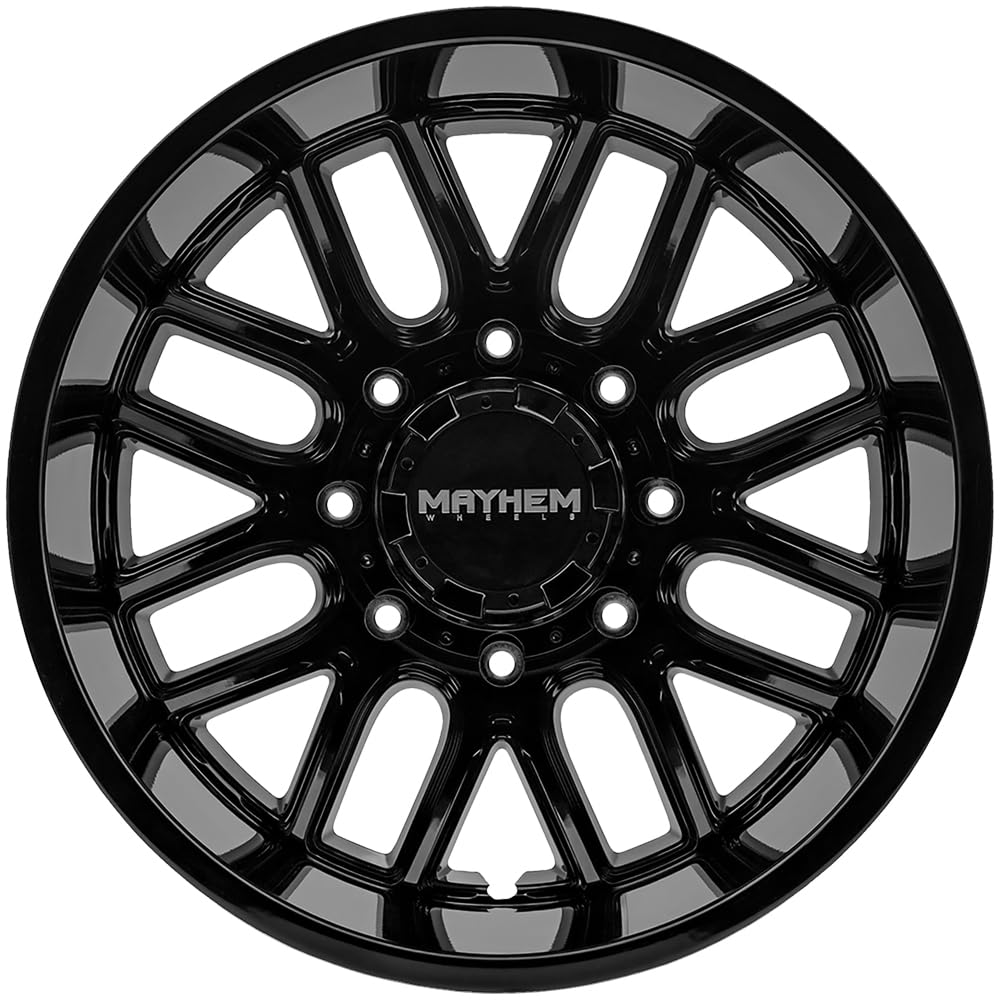 Cogent Mayhem 8107D Dually Rear Gloss Black Wheel (20 x 8.25 inches /8 x 200 mm, -192 mm Offset)