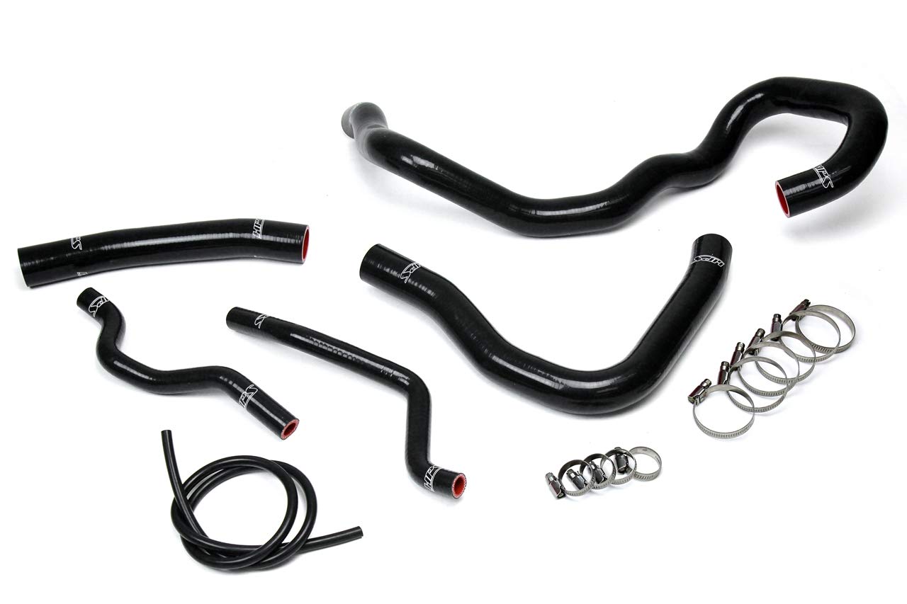 Black HPS Performance 57-1609-BLK Silicone Radiator and Heater Hose Kit Coolant