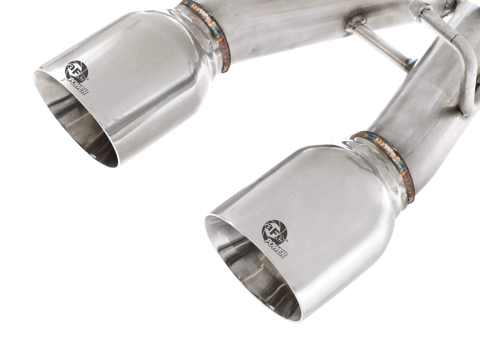 304 Stainless Steel aFe (49-36408-P) Cat-Back Exhaust System with Polished Tip for Volkswagen Golf R32