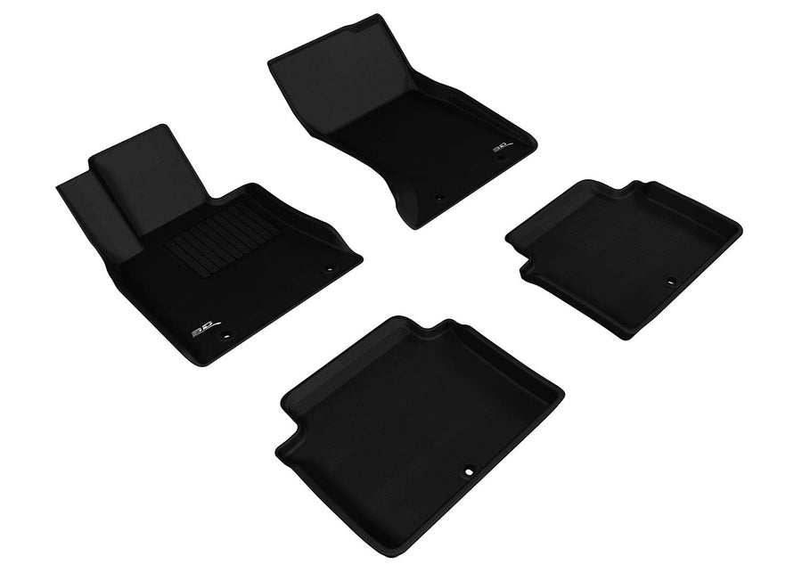 3D MAXpider Kagu Custom Fit Floor Mat (Black) for 2015-2016 Hyundai Genesis Sedan - 1ST Row 2ND Row