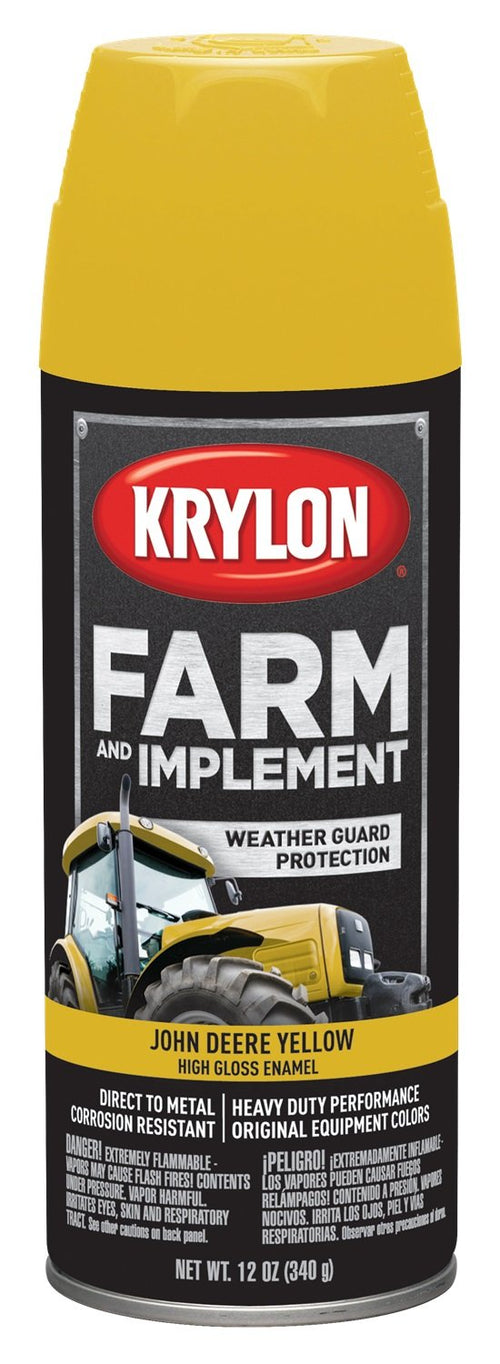 Krylon VHT Farm & Implement Paint Aerosol Tractor Yellow, 12 Ounce (Pack of 1)