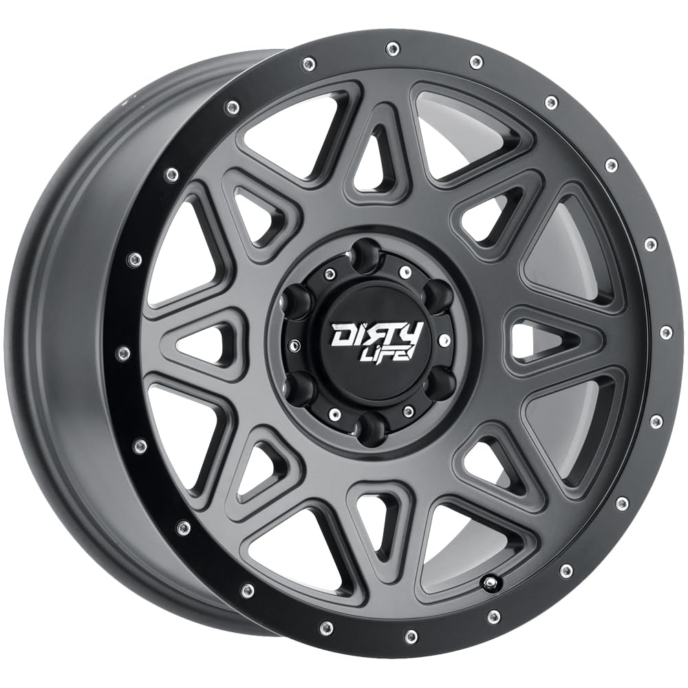 18x9 THEORY, Bolt Pattern: 5x5/, Offset: 0, MATTE GUNMETAL W/SIMULATED RING, set of 1