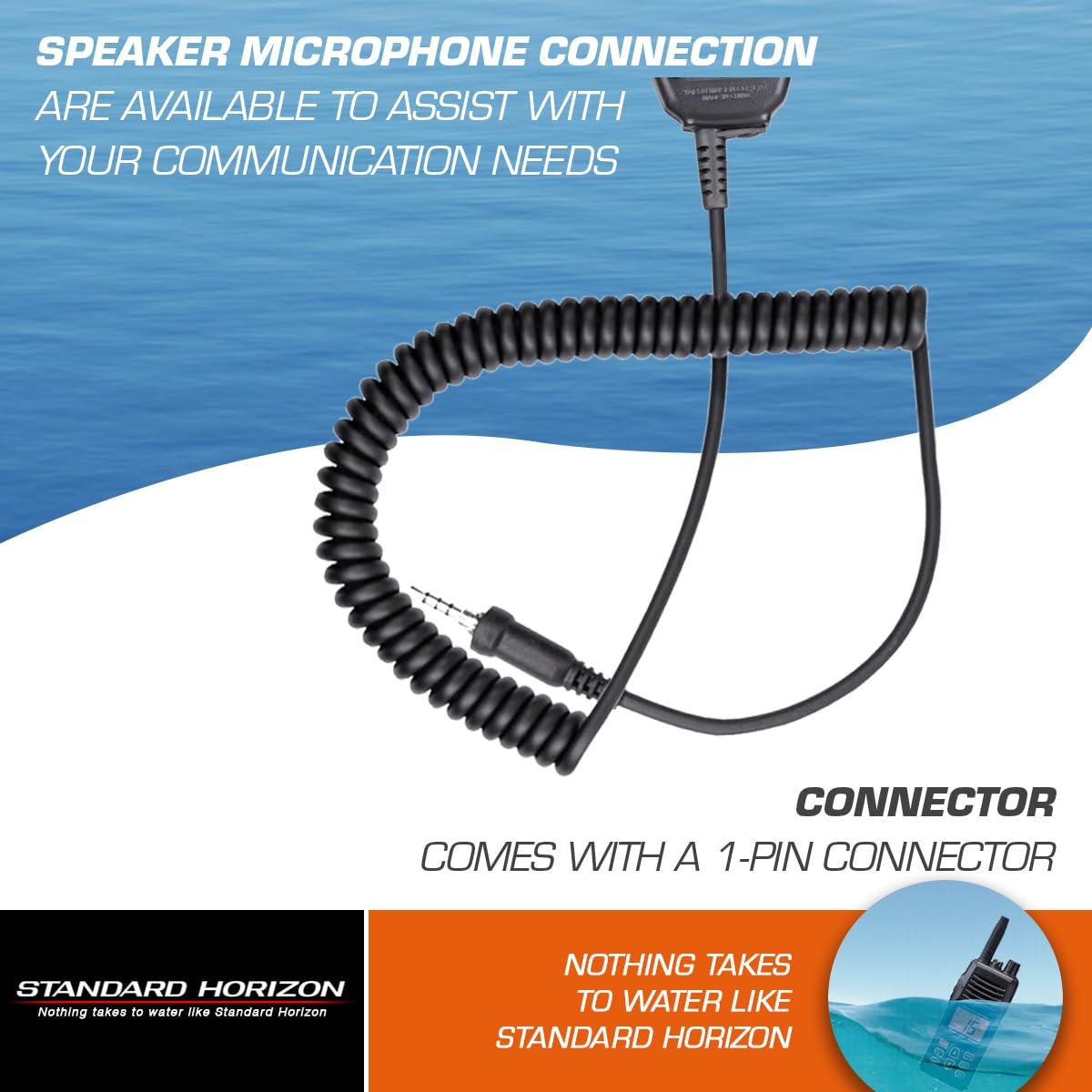 Compact Speaker Microphone Standard Horizon, Black (SSM-17H)