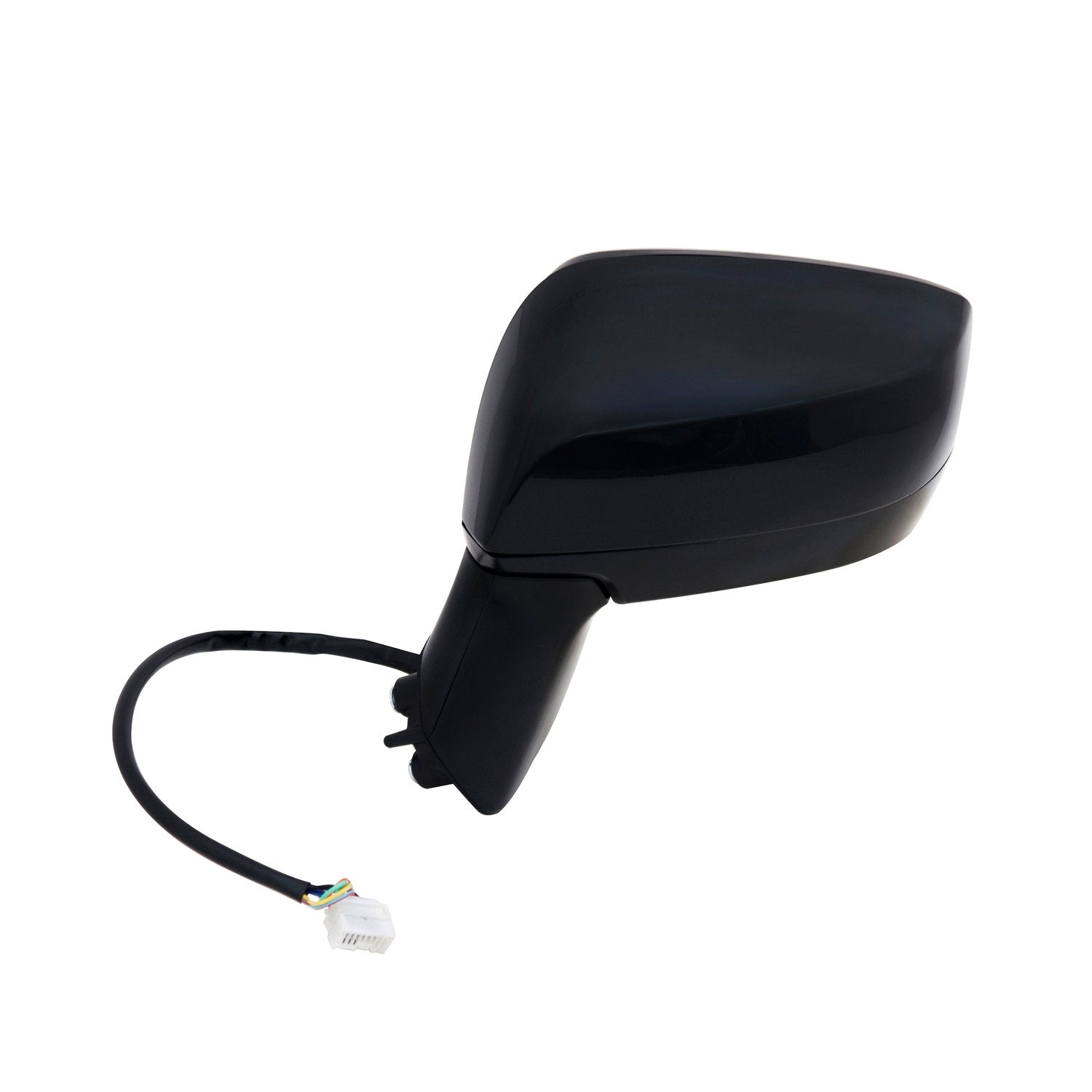 Mirror Driver Side for Subaru Outback/Legacy, Textured Black w/PTM Cover, Foldaway, w/o Blind spot Detection, w/o Chrome Trim Level, Heated Power