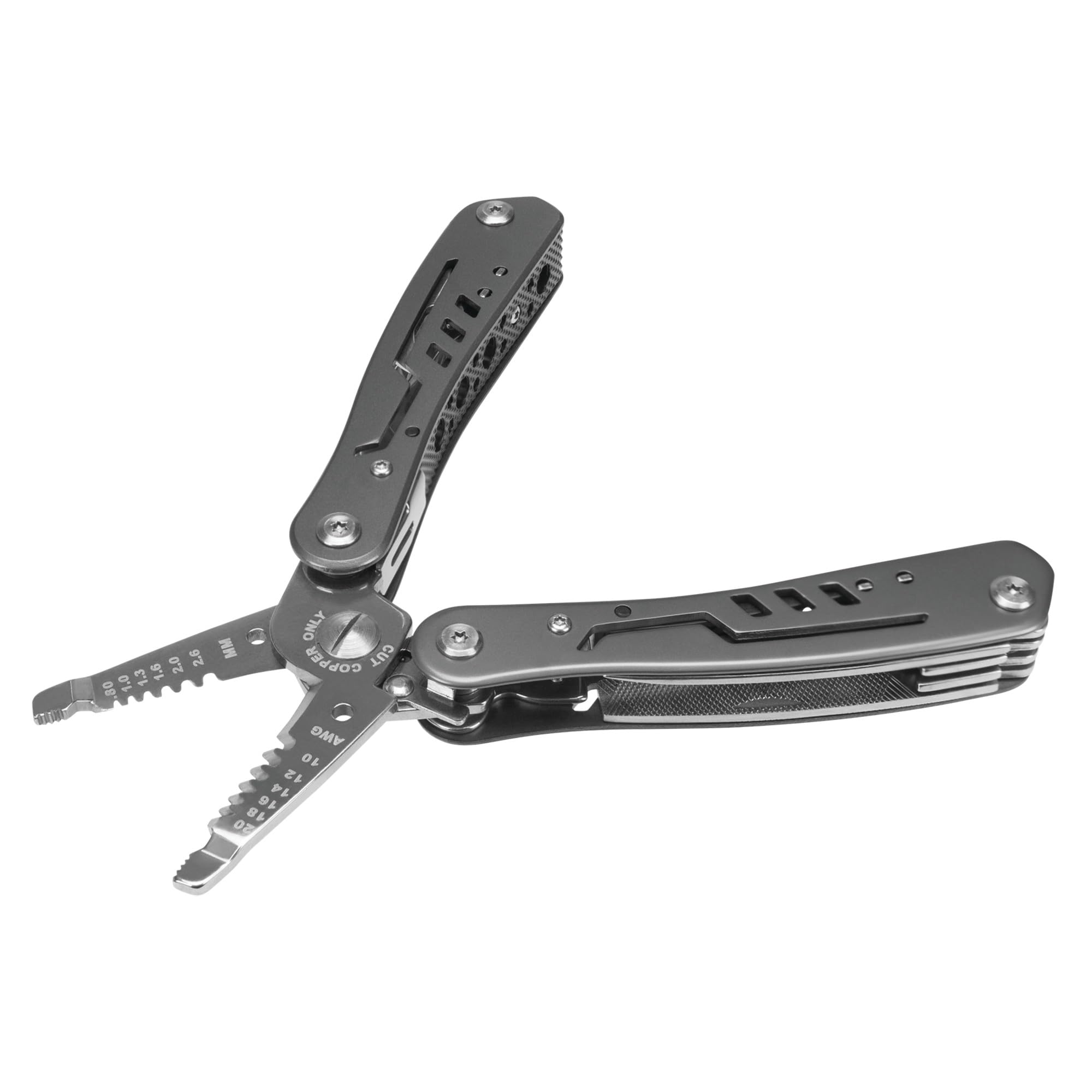 W86506 Performance Tool 13-in-1 Electrician Multi-Tool (Wire Strippers, Long Nose Pilers, Wire Cutters and more) Strip & Cut 10 to 18 AWG Solid Wire