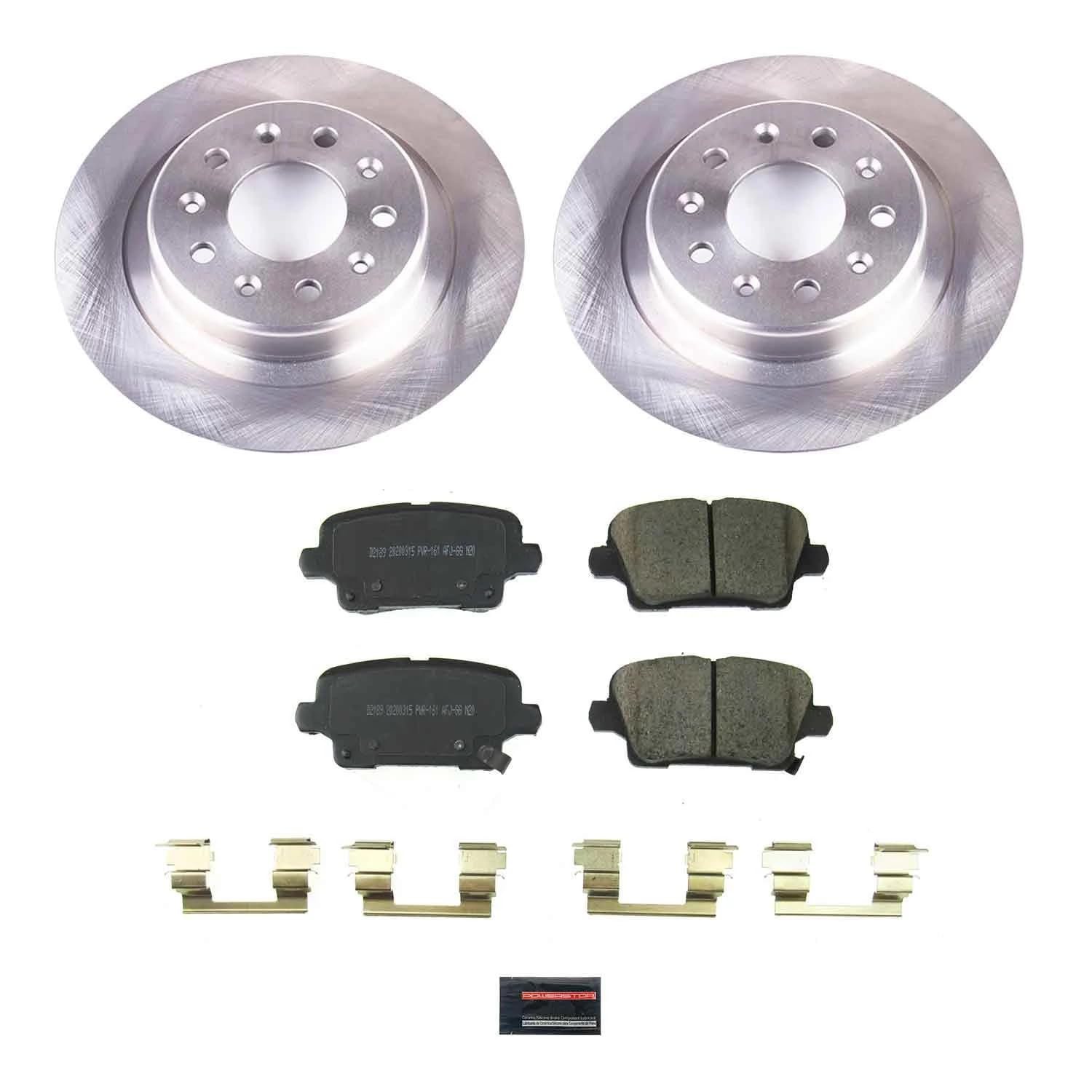 Power Stop KOE8677 Rear Brake Kit-OE Brake Rotors & Ceramic Brake Pads For Buick Regal Sportback 2019-2020 [Model Specific]
