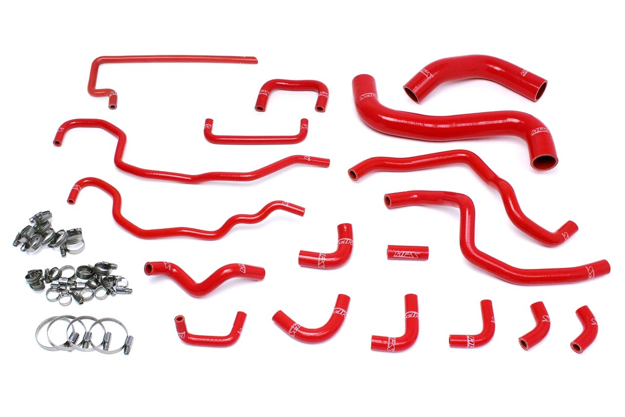 Red Silicone Radiator + Heater Hose HPS 57-1516-RED