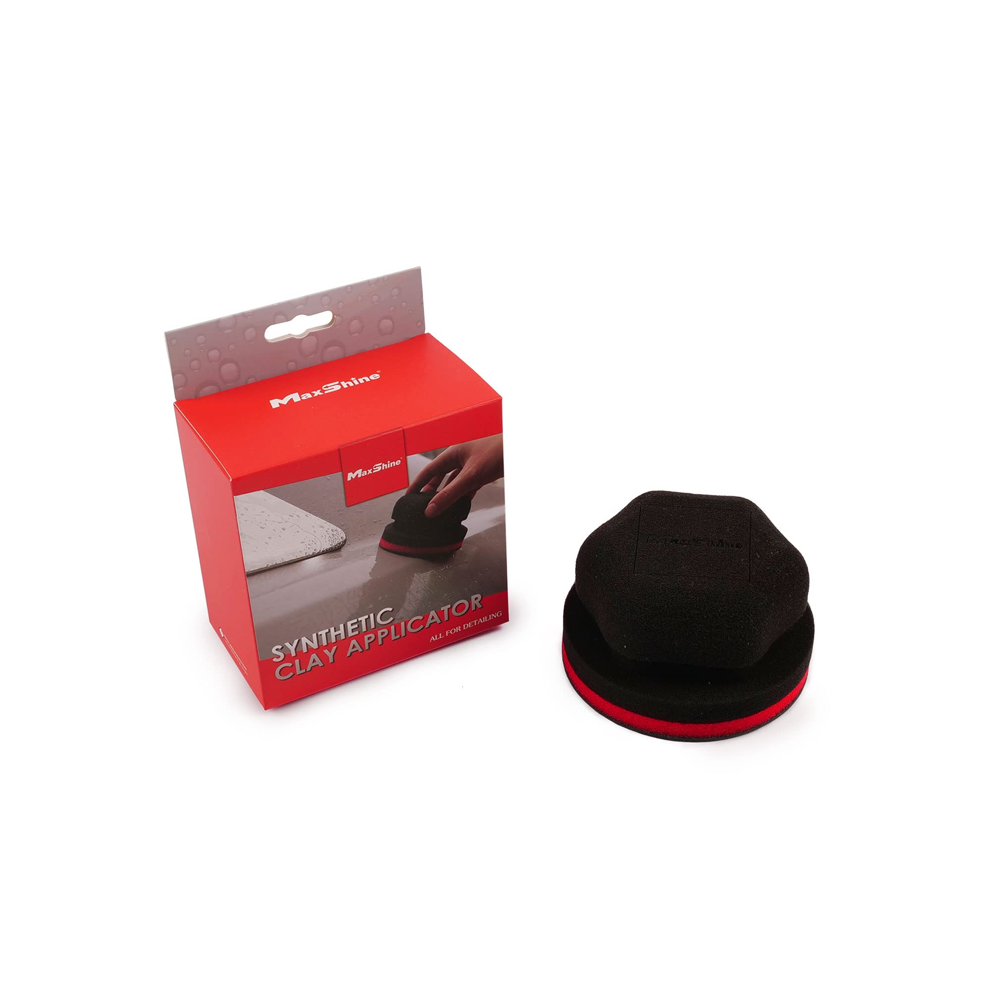 Maxshine Clay Applicator Synthetic | 3.5" Diameter, Universal Fit, Foam Grip | Durable, Reusable, Efficient Surface Contaminant Removal for Smooth Car Paint