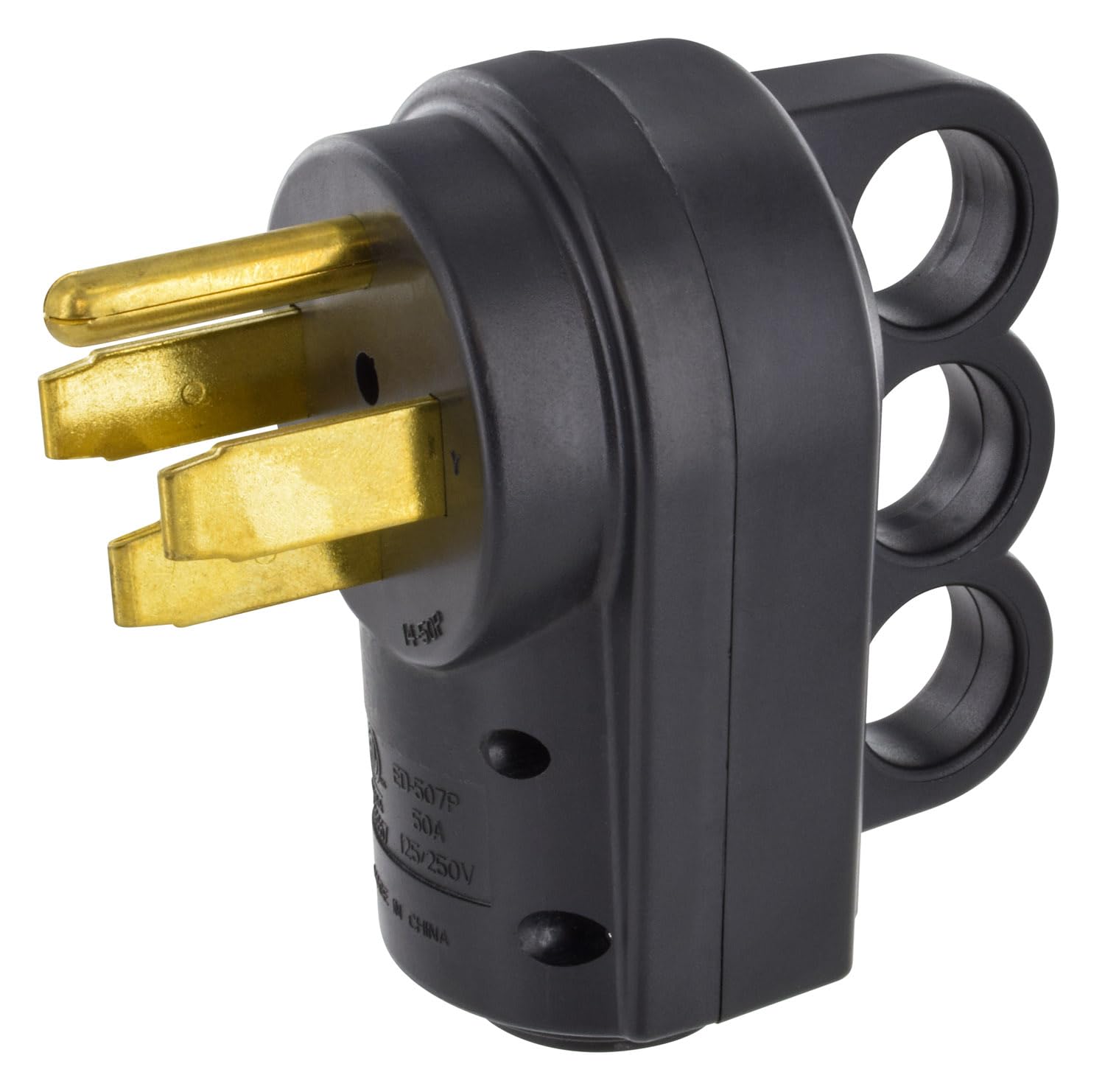 50A VALTERRA LLC A10P50VP Replacement Plug, CAR, Black