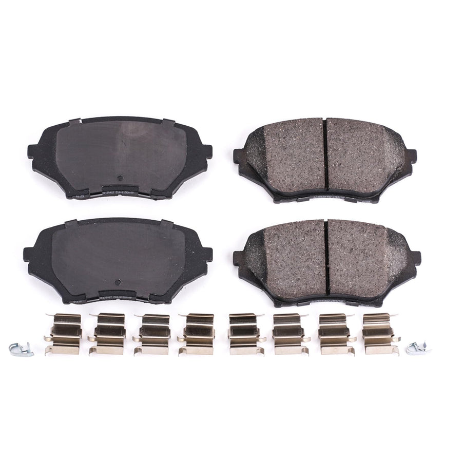 Power Stop Brake Kit Front For Mazda MX-5 Miata 2006-15 - Ceramic Brake Pads With Installation Hardware, 17-1179