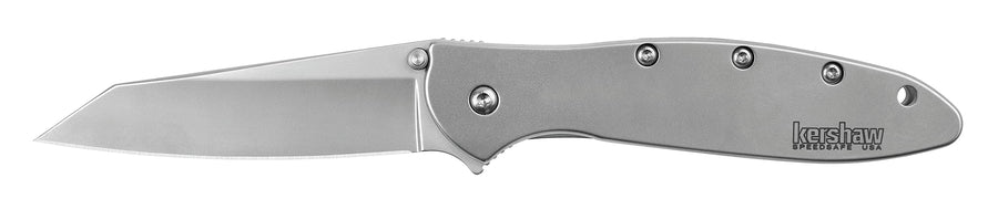 Kershaw Pocket Knife Random Leek, Gray, 3 Inch Stainless Steel Reverse Tanto Blade, EDC with Assisted Opening, Made in the USA, Reversible Clip Carry, Everyday Carry Pocket Knife for Men and Women