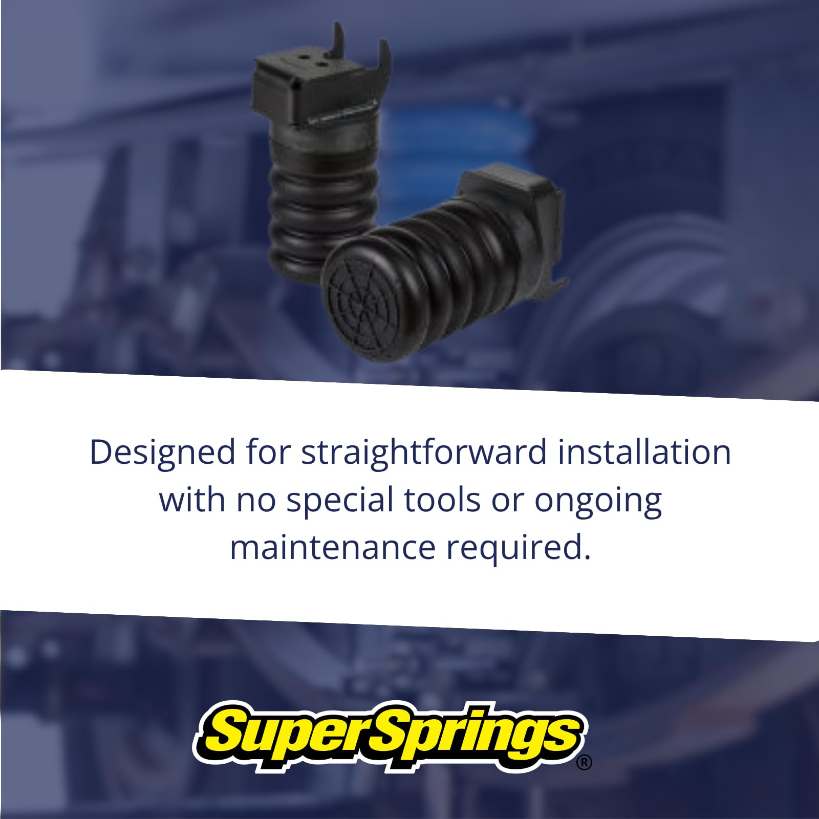 SumoSprings Rear Solo for Ford F-150 | SuperSprings SSR-116-47 | Left/Right Pair | 1500 (lb) Capacity at 50% Compression | Made in the USA, black