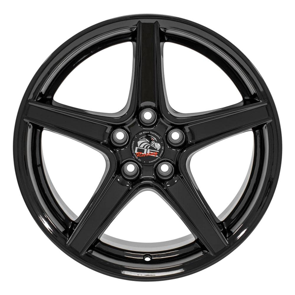 18 Inch OE Wheels FR06B Rim Fits Mustang FR500 Style 5x114.3 18x9 Gloss Black - Hollander 3810 (1)