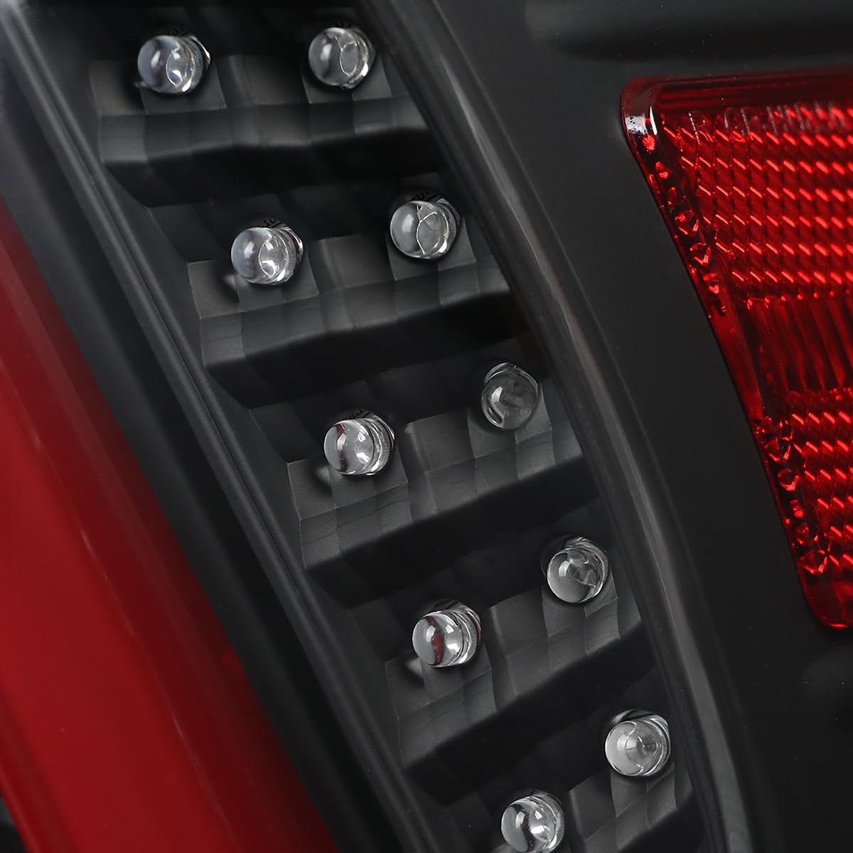 Black Tail Lights w/Red LED Bar SPEC-D TUNING Compatible with 2006-2008 Lexus IS250 IS350, Left + Right Pair Assembly