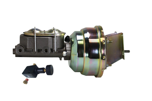 Compact-10 Series LEED BRAKES 8 Inch Dual Power Booster Kit With Adjustable Proportioning Valve Zinc Plated