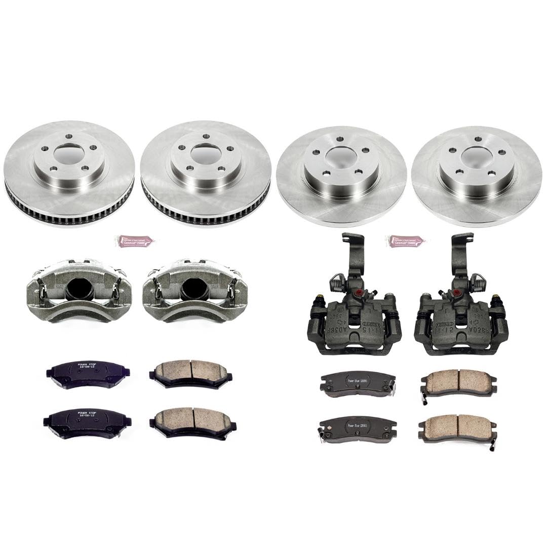 Power Stop KCOE1545 1-Click OE Replacement Brake Kit with Calipers For Buick Park Avenue 2003-2005, Cadillac DeVille 2000-2005 [Model Specific] Autospecialty