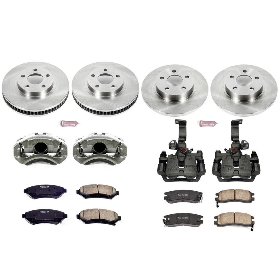 Power Stop KCOE1545 1-Click OE Replacement Brake Kit with Calipers For Buick Park Avenue 2003-2005, Cadillac DeVille 2000-2005 [Model Specific] Autospecialty