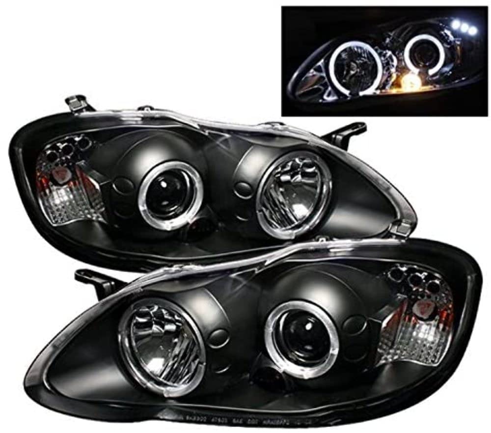 LED Halo Projector Spyder Auto Headlights Black/Clear