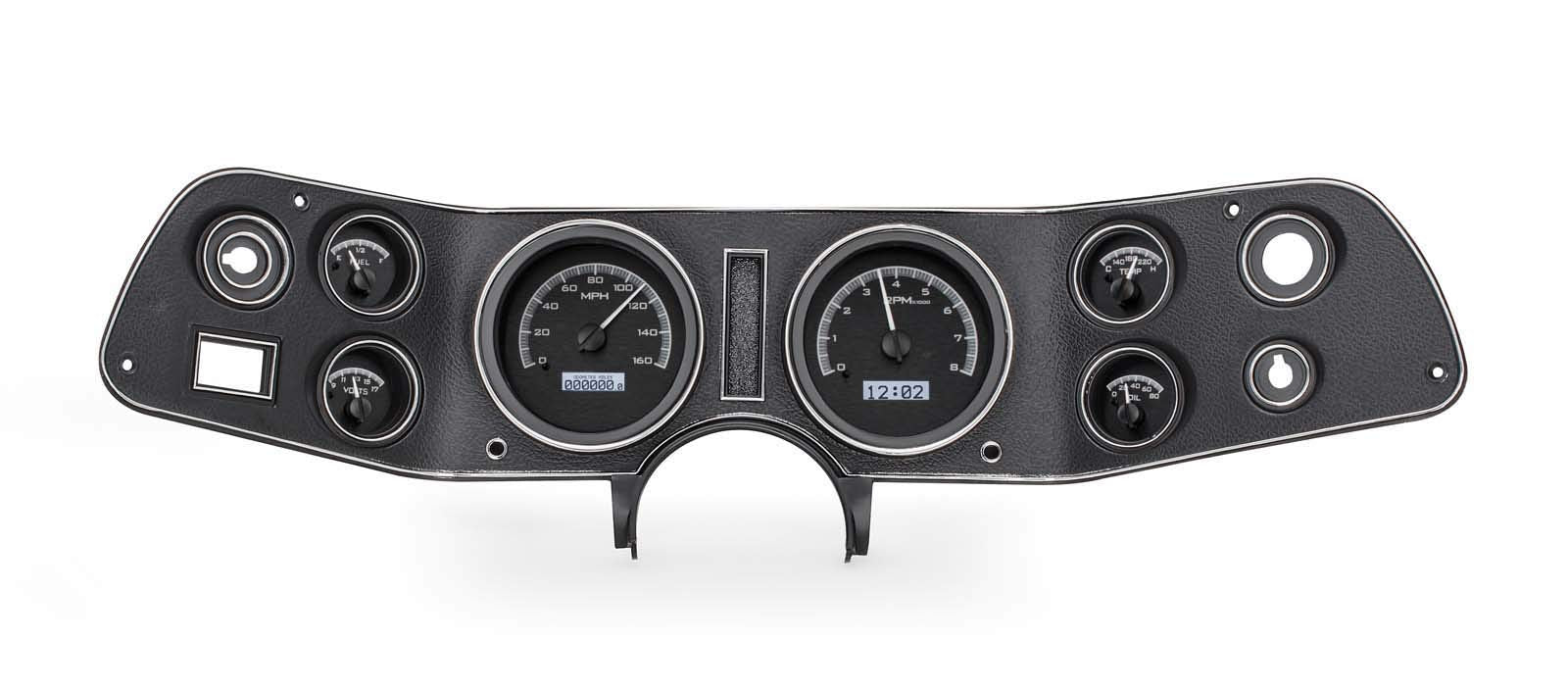 Dakota Digital VHX System 70 - 81 Chevy Camaro Analog Dash Gauges Black Alloy White VHX-70C-CAM-K-W