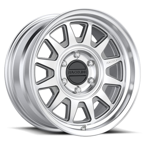Raceline 952MC Wheels AERO HD Machined Cc 16X8"6X139.7 Bolt Pattern -6mm Offset/(4.23"B/S) 12 Spoke Aluminum Passenger Car Wheels, Full Size Replacement Chrome Car Rims