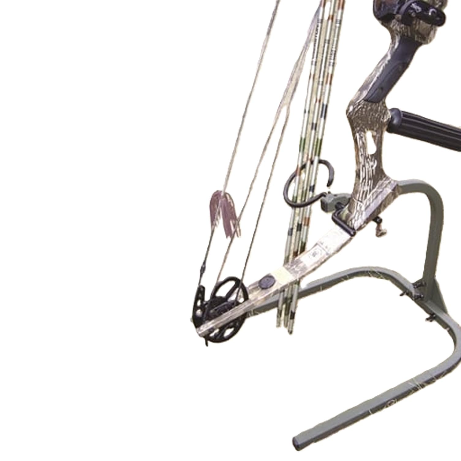 HME Portable Lightweight Durable 360-Degree Rotating Tool-Free Setup Archer's Practice Bow Stand with Arrow Ring Included