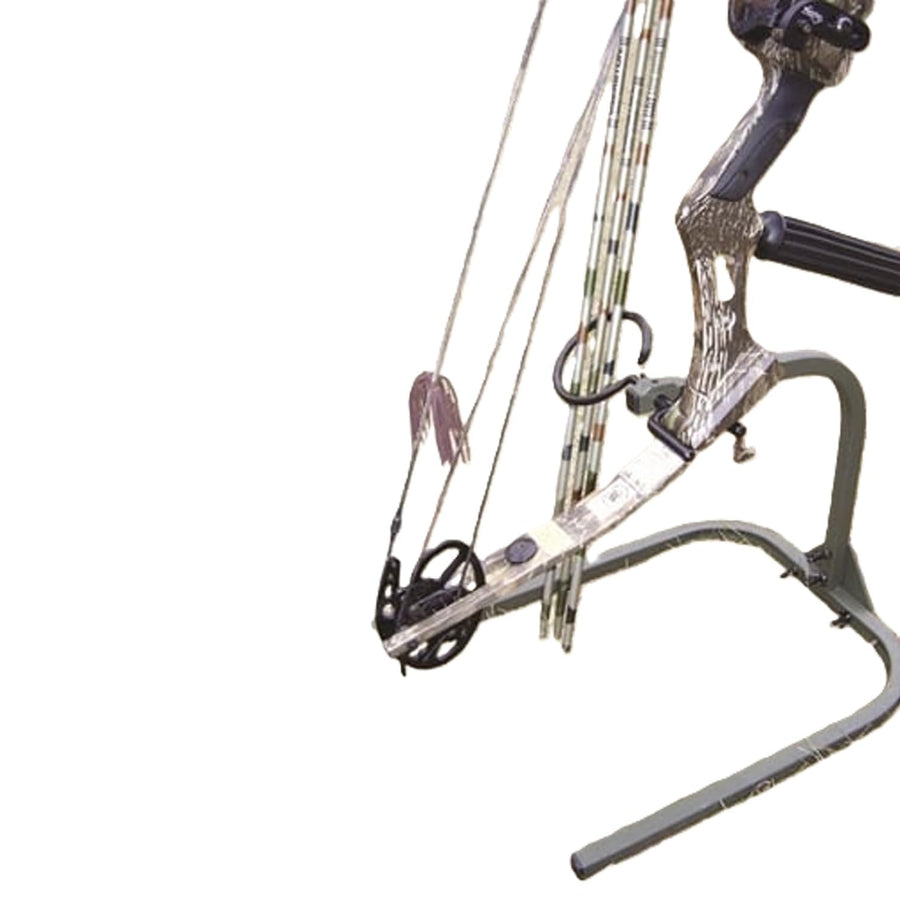 HME Portable Lightweight Durable 360-Degree Rotating Tool-Free Setup Archer's Practice Bow Stand with Arrow Ring Included
