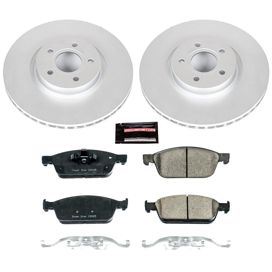 Power Stop Z23 CRK6349 Front Evolution Geomet Coated Brake Kit For Ford Escape 2013-2017, Ford Transit Connect 2014-2018 [Model Specific]