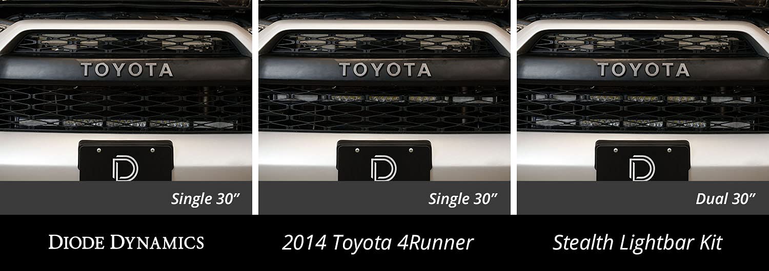 Diode Dynamics SS30 Single DD6762 Lightbar Kit for 2014-2019 Toyota 4Runner White Driving