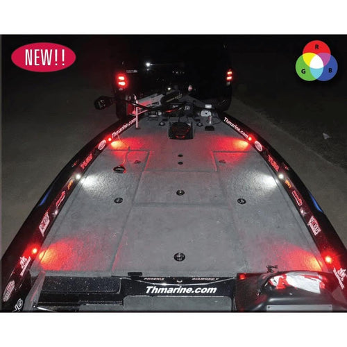 High Intensity 6 Pack LED Oval Courtesy Light / Rock Light Kits Black / Green