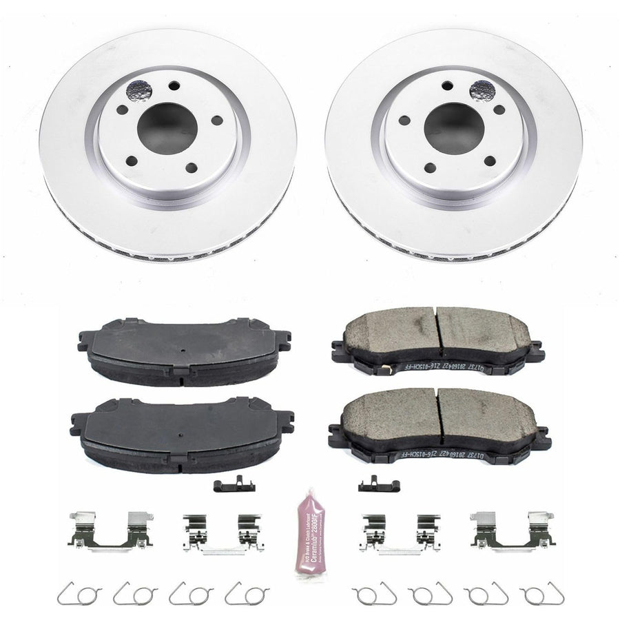 Power Stop Front CRK7036 Z17 Evolution Geomet Coated Brake Kit For Nissan Rogue 2014-2020, Nissan Rogue Sport 2017-2022 [Model Specific]