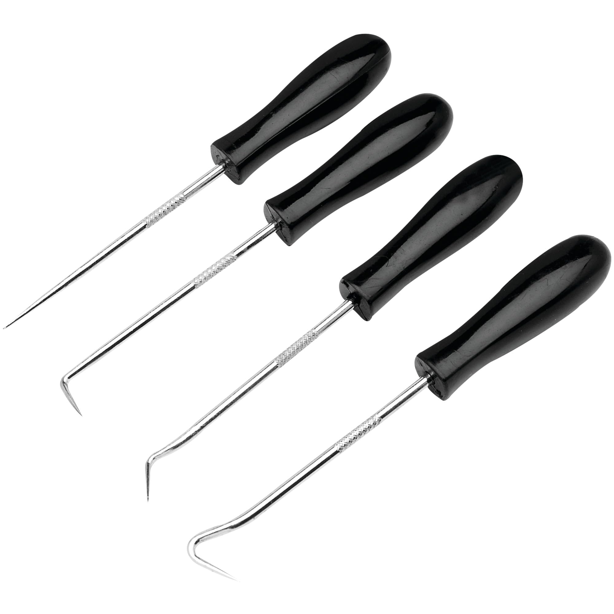 4-Piece Performance Tool Hook & Pick Set - Mark Metal or Plastic, Separate Wiring, Remove Fuses, Pick Up Small Parts and Washers